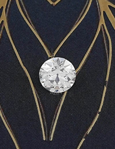 Certified Flower Pattern Old European Round Loose Diamond