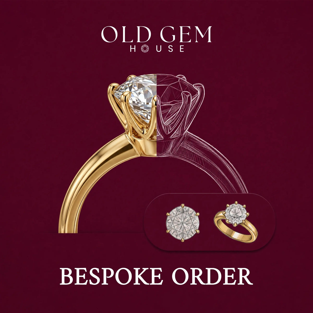 Rose Cut Old Mine Oval Diamond Ring