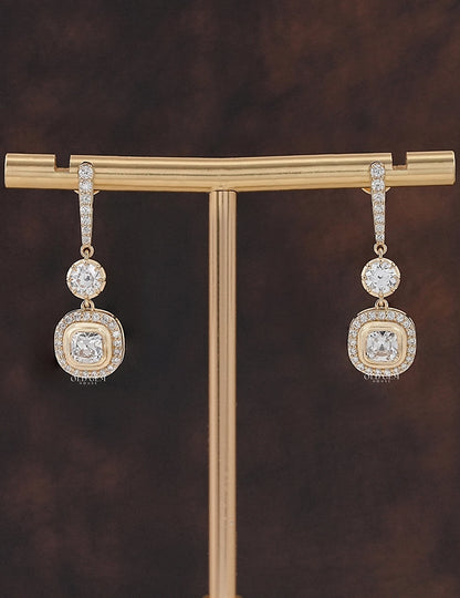 Old Cut Diamond Dangle Drop Earrings
