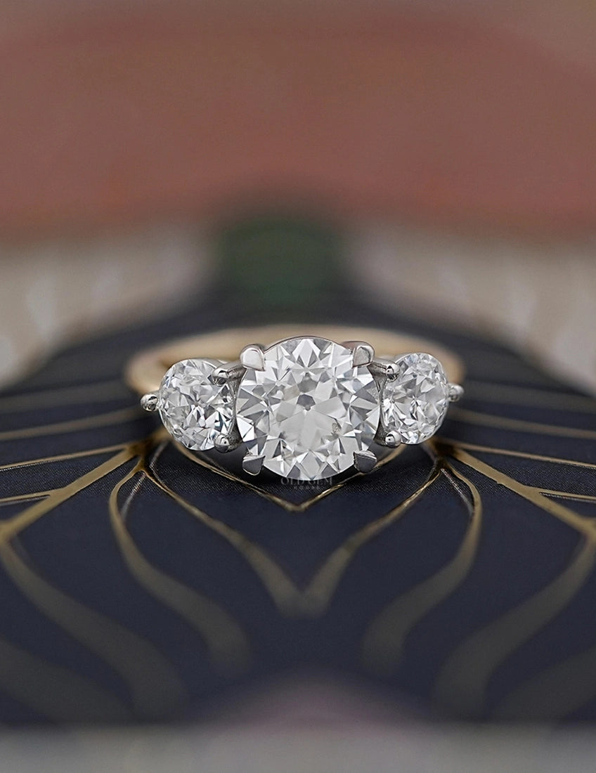 Old European Cut Triology Ring