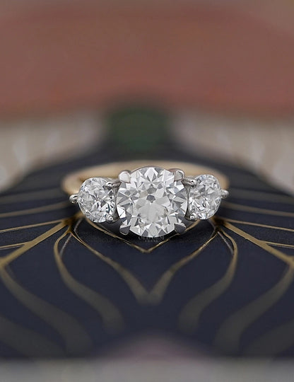 Old European Cut Triology Ring