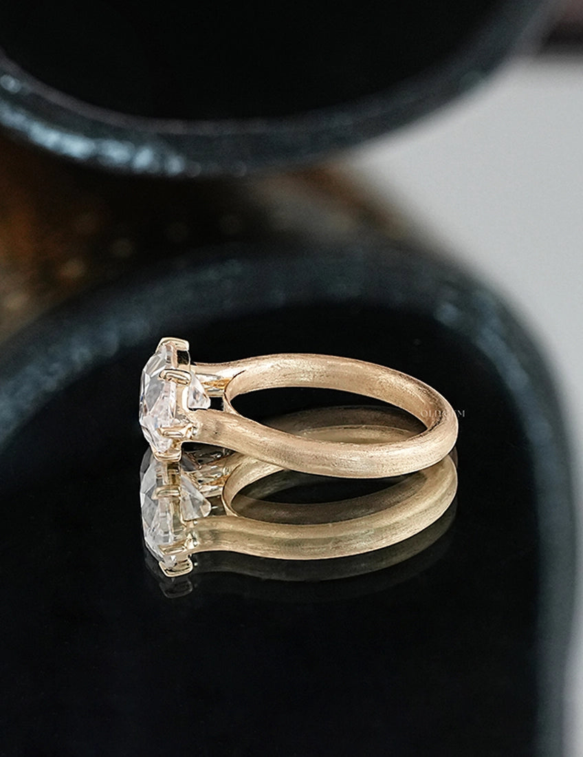 Old Mine Moval Solitaire Ring