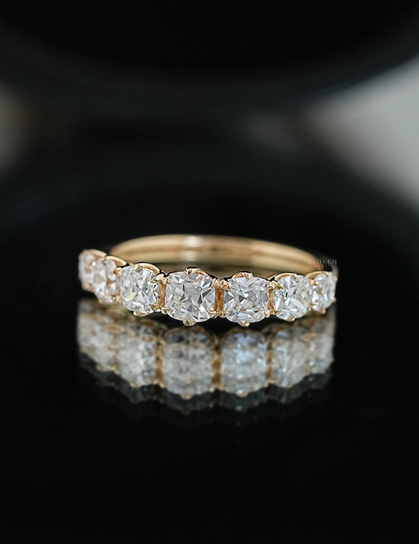 Old Mine Cut Half Eternity Band