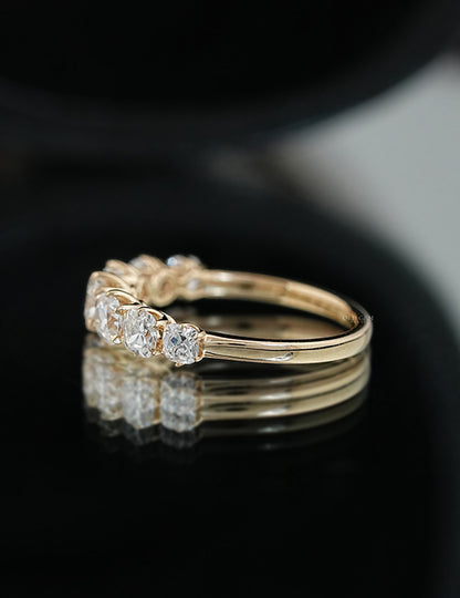 Old Mine Cut Half Eternity Band