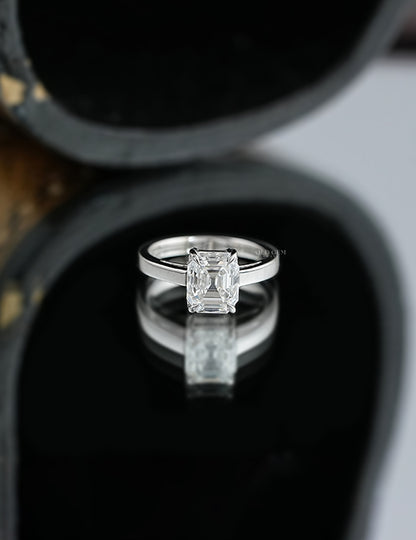 Old Mine Emerald Cut Ring