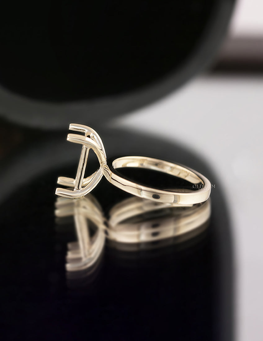 Radiant Cut Semi Mount Ring