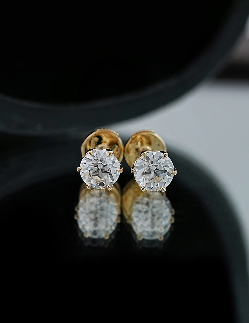 Old European Round Cut Stud