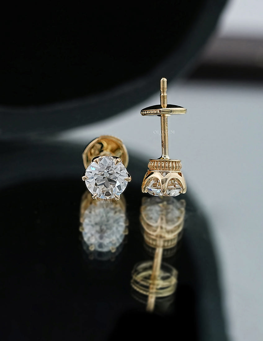 Old European Round Cut Stud