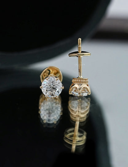 Old European Round Cut Stud