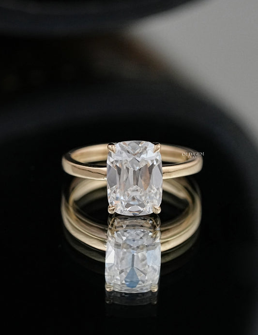 Old Mine Cushion Solitaire Ring Engagement Ring
