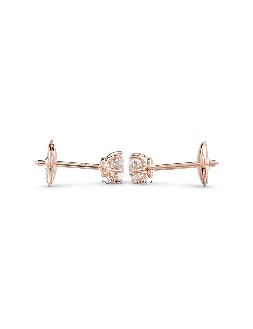 Old European Round Cut Stud Earrings Earrings