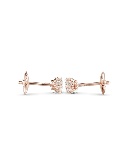 Old European Round Cut Stud Earrings Earrings