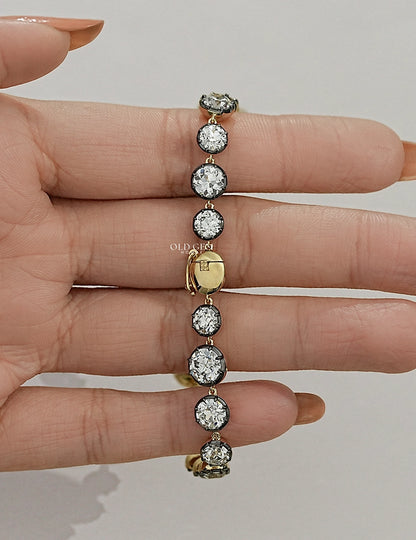 Georgian Style Old European Round Cut Diamond Bracelet Bracelet
