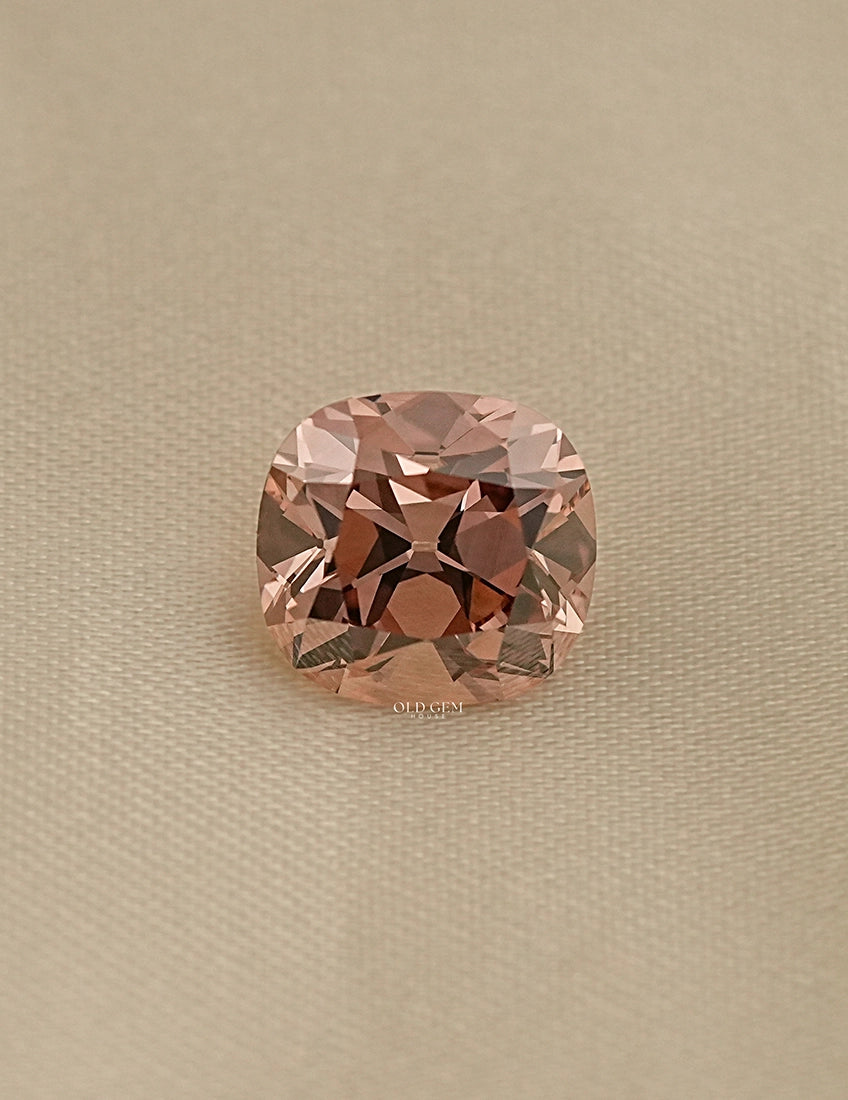 Old Mine Cushion Cut Lab Champagne Diamond Lab Grown Diamond