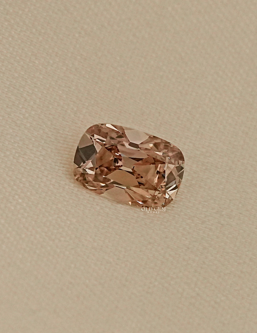 Old Mine Cushion Cut Champagne Diamond Lab Grown Diamond