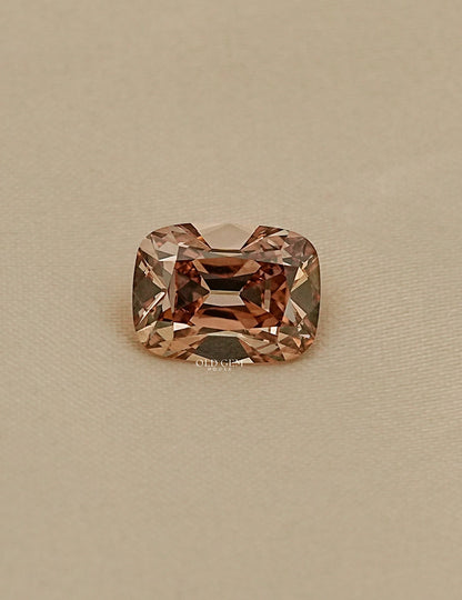 Old Mine Cushion Cut Loose Diamond - Champagne Lab Grown Diamond