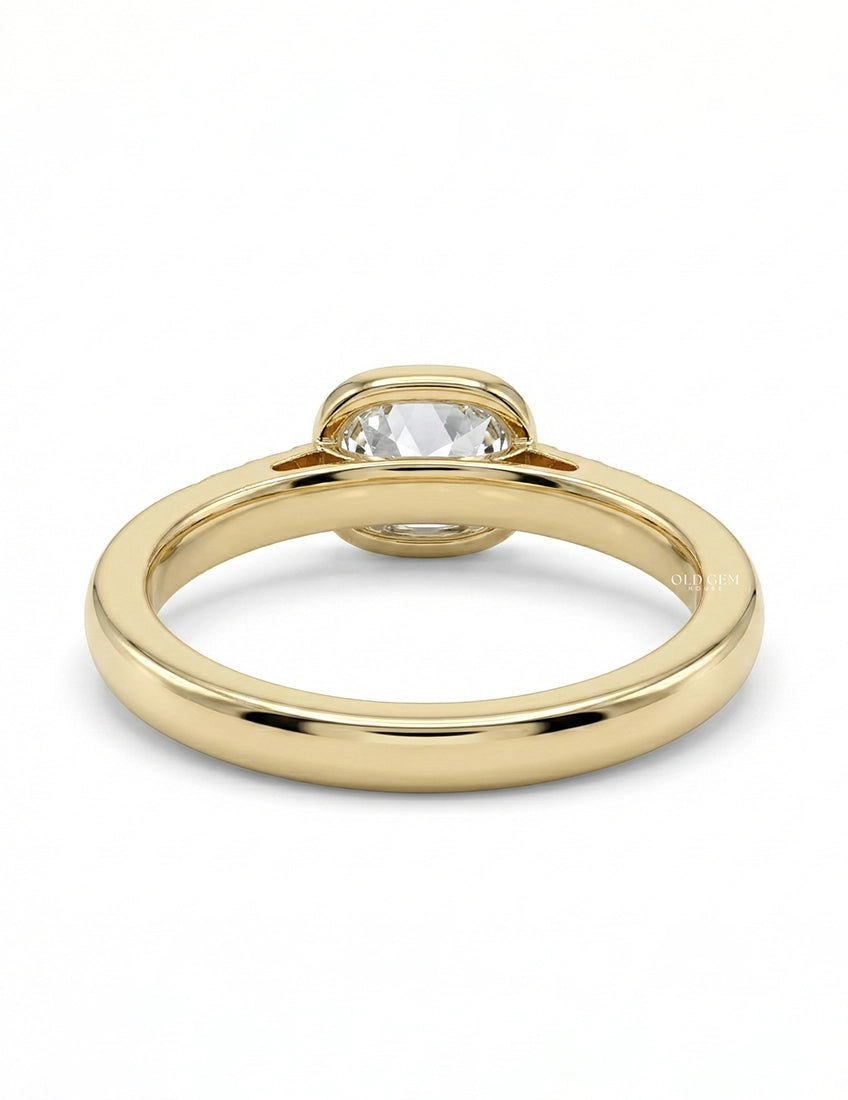 Georgian Old Mine Cushion Cut Accent Ring Engagement Ring