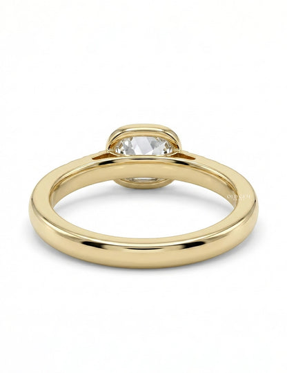 Georgian Old Mine Cushion Cut Accent Ring Engagement Ring