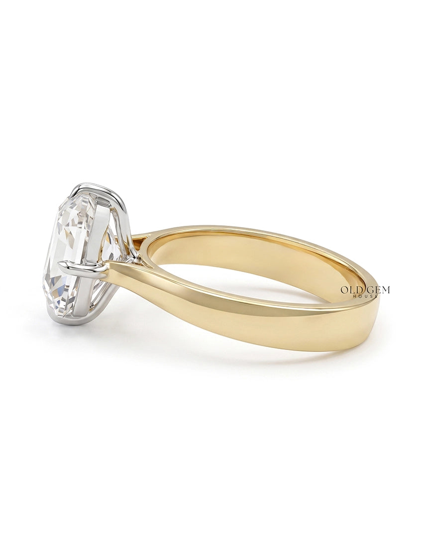 Old Mine Cushion Cut Solitaire Ring Georgian Era