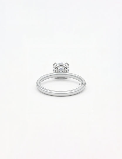 Old Mine Square Cushion Lab Diamond Solitaire Ring Engagement Ring