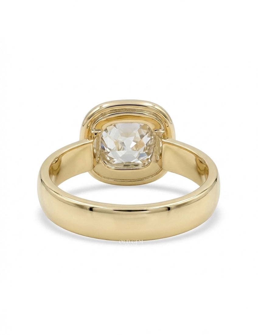 Georgian Old Mine Cushion Cut Bezel Set Engagement Ring Engagement Ring
