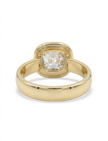 Georgian Old Mine Cushion Cut Bezel Set Engagement Ring Engagement Ring