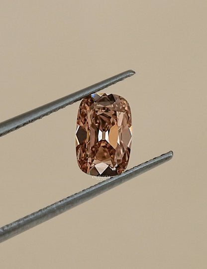 Old Mine Cushion Cut Champagne Diamond Lab Grown Diamond