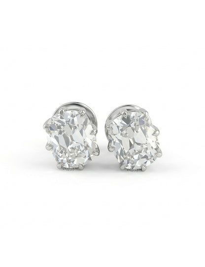 Old Mine Cushion Lab Stud Earring Earrings