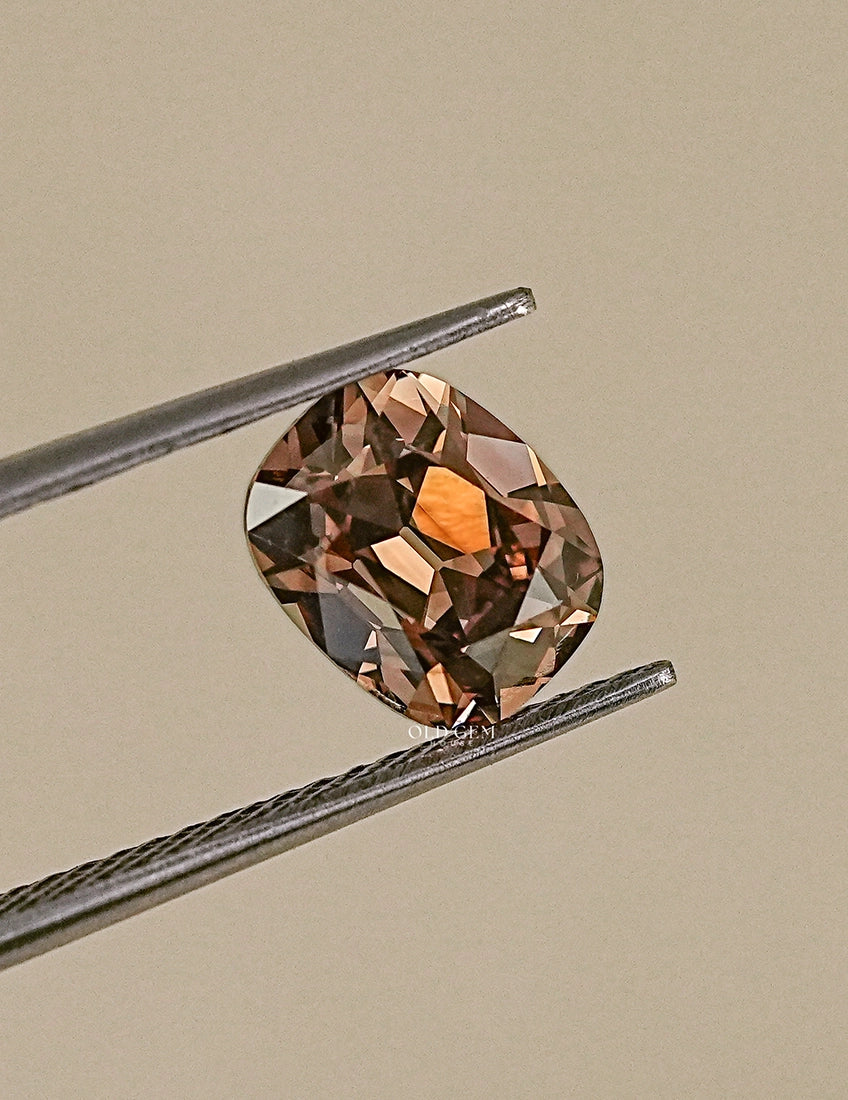 Fancy Brown Old Mine Cushion Cut Lab Grown Diamond Lab Grown Diamond