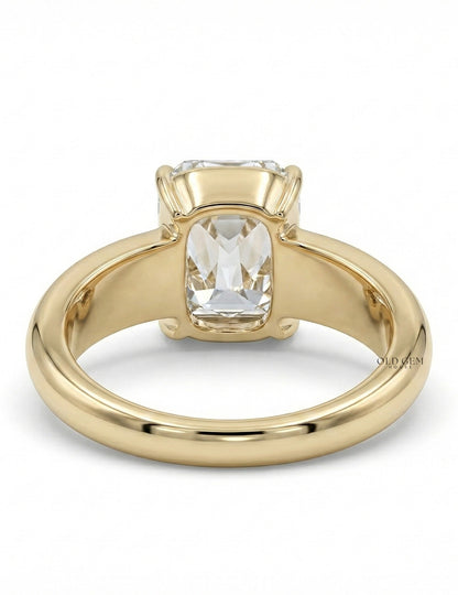 Old Mine Cut Thick Band Ring Men's Jewelry