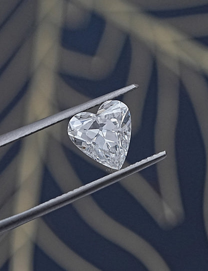 Old Mine Heart Cut Lab Grown Loose Diamond Old Mine Heart