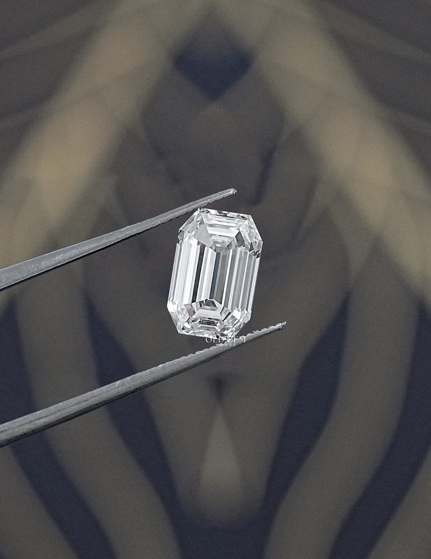 3.03 Carat Old Mine Emerald Cut Lab Diamond Lab Grown Diamond