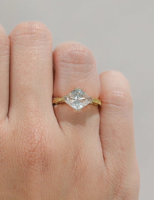 Old Mine Lozenge Cut Georgian Solitaire Ring Engagement Ring