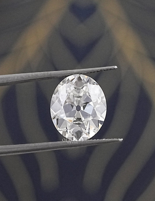 Old Mine Cut Oval Lab Grown Diamond