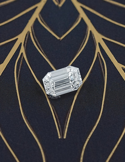3.03 Carat Old Mine Emerald Cut Lab Diamond Lab Grown Diamond