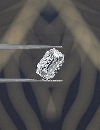 3.03 Carat Old Mine Emerald Cut Lab Diamond Lab Grown Diamond