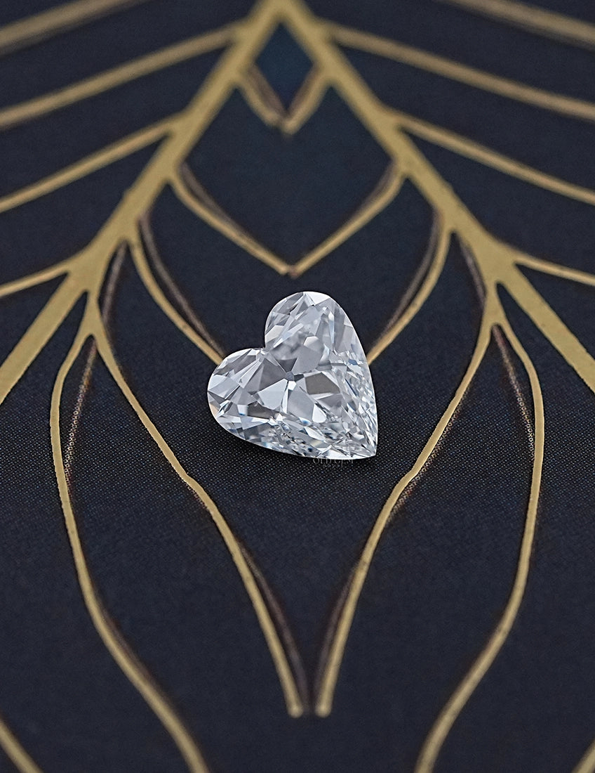Old Mine Heart Cut Lab Grown Loose Diamond Old Mine Heart