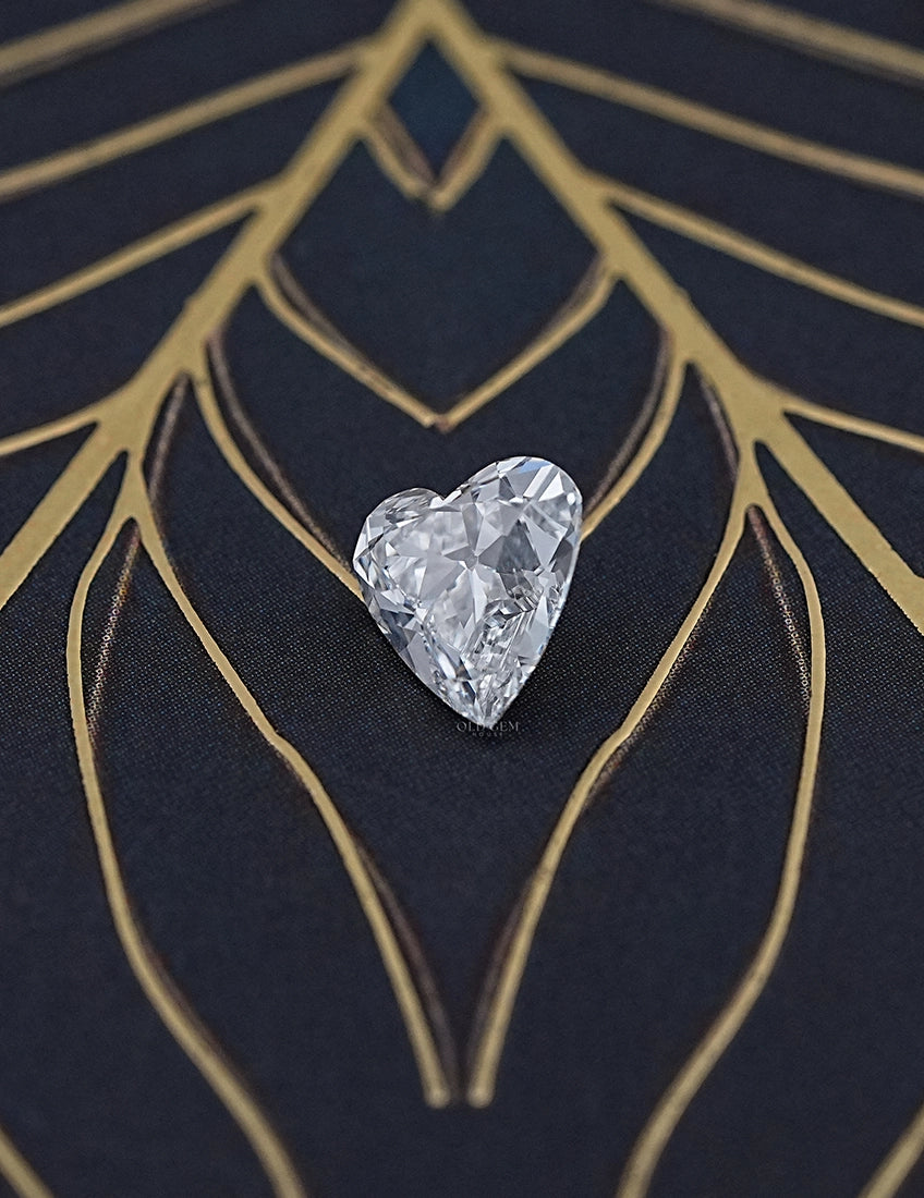 Old Mine Heart Cut Lab Grown Loose Diamond Old Mine Heart
