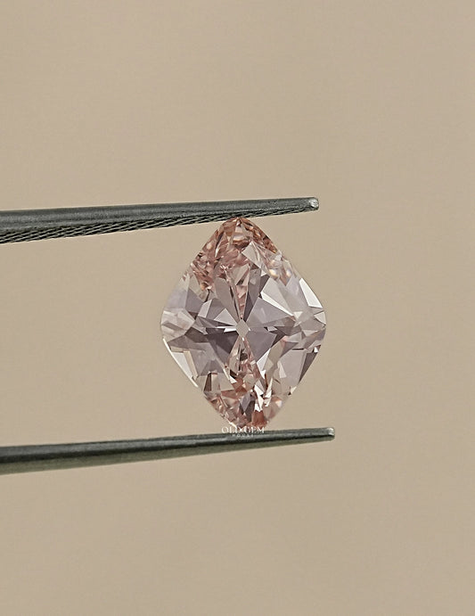 Light Champagne Old Mine Lozenge Lab Diamond