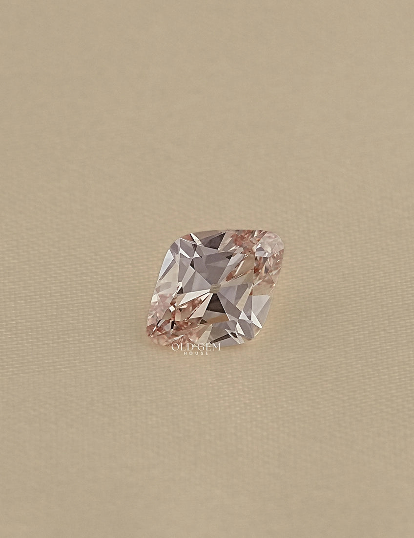Light Champagne Old Mine Lozenge Lab Diamond Lab Grown Diamond