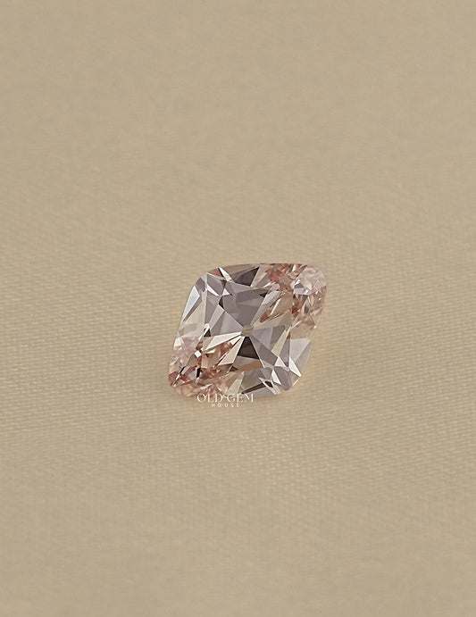 Light Champagne Old Mine Lozenge Lab Diamond