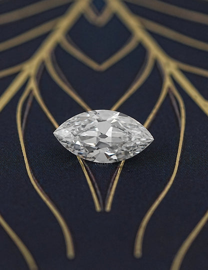 Loose Old Mine Marquise Lab Diamond - 3.20 CT Lab Grown Diamond