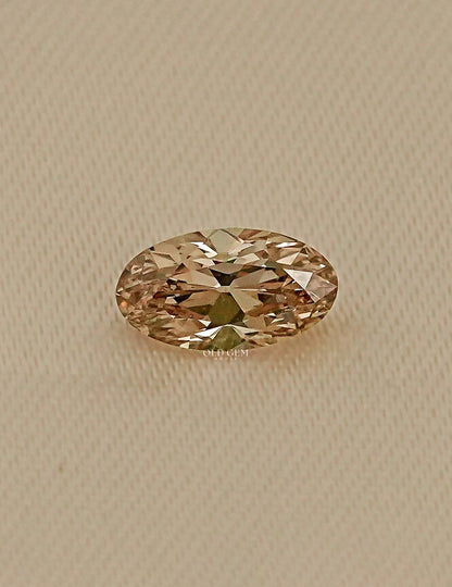 Old Mine Moval Cut Champagne Diamond Lab Grown Diamond