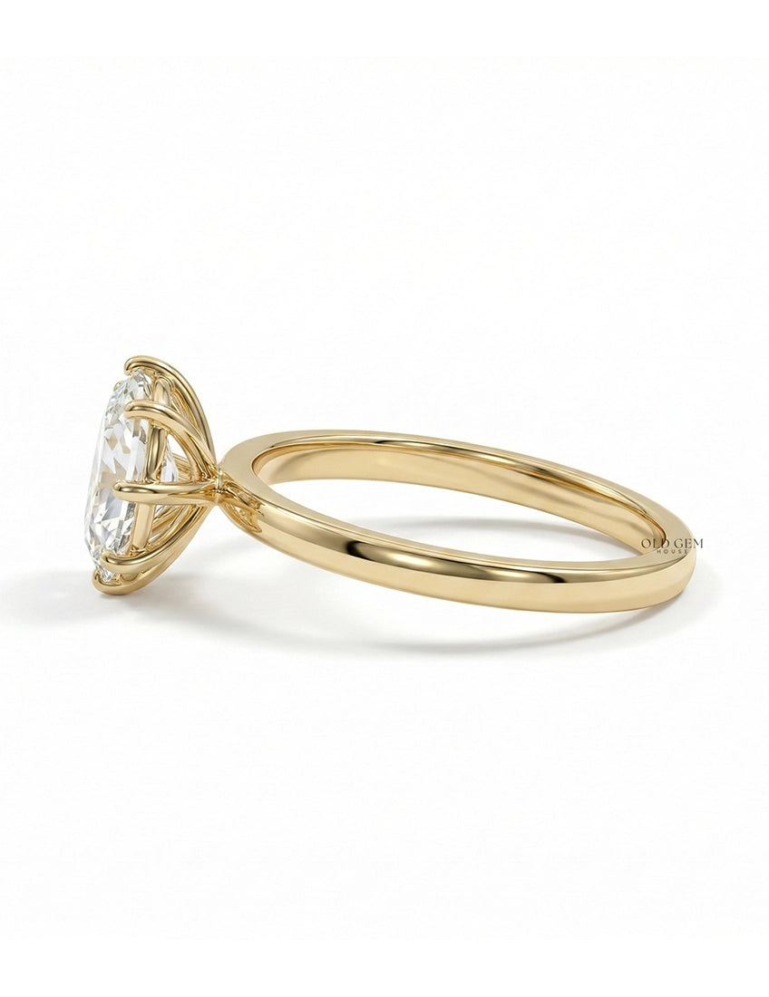 Georgian Old Mine Oval Cut Solitaire Engagement Ring Engagement Ring