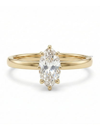 Georgian Old Mine Oval Cut Solitaire Engagement Ring Engagement Ring