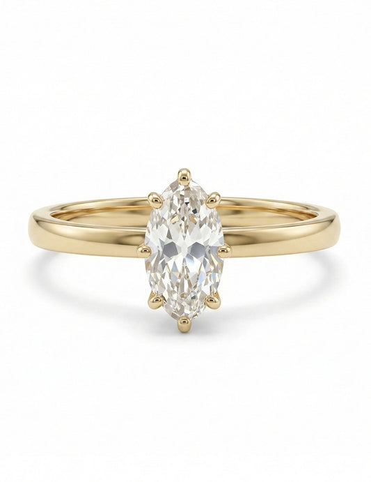 Georgian Old Mine Oval Cut Solitaire Engagement Ring Engagement Ring