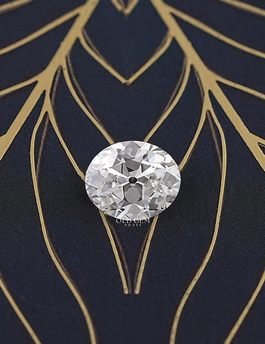 Old Mine Cut Oval Lab Grown Diamond
