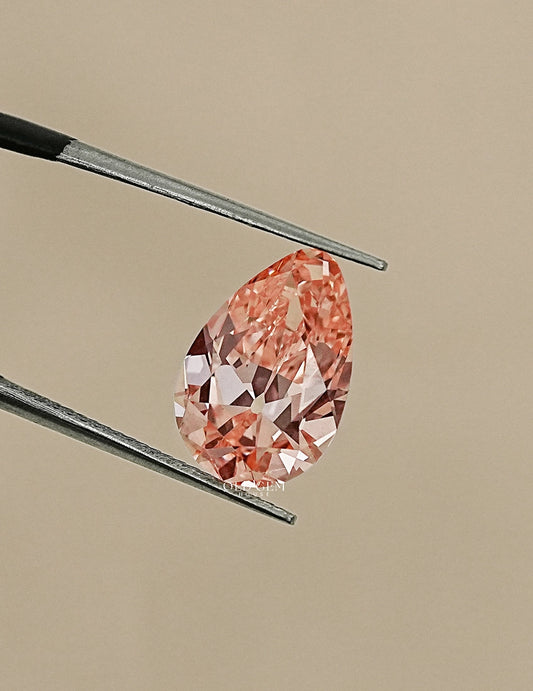 Vivid Pink Old Mine Pear Lab Grown Loose Diamond Lab Grown Diamond