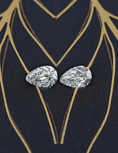 Old Mine Pear Lab Loose Diamond Matching Pair