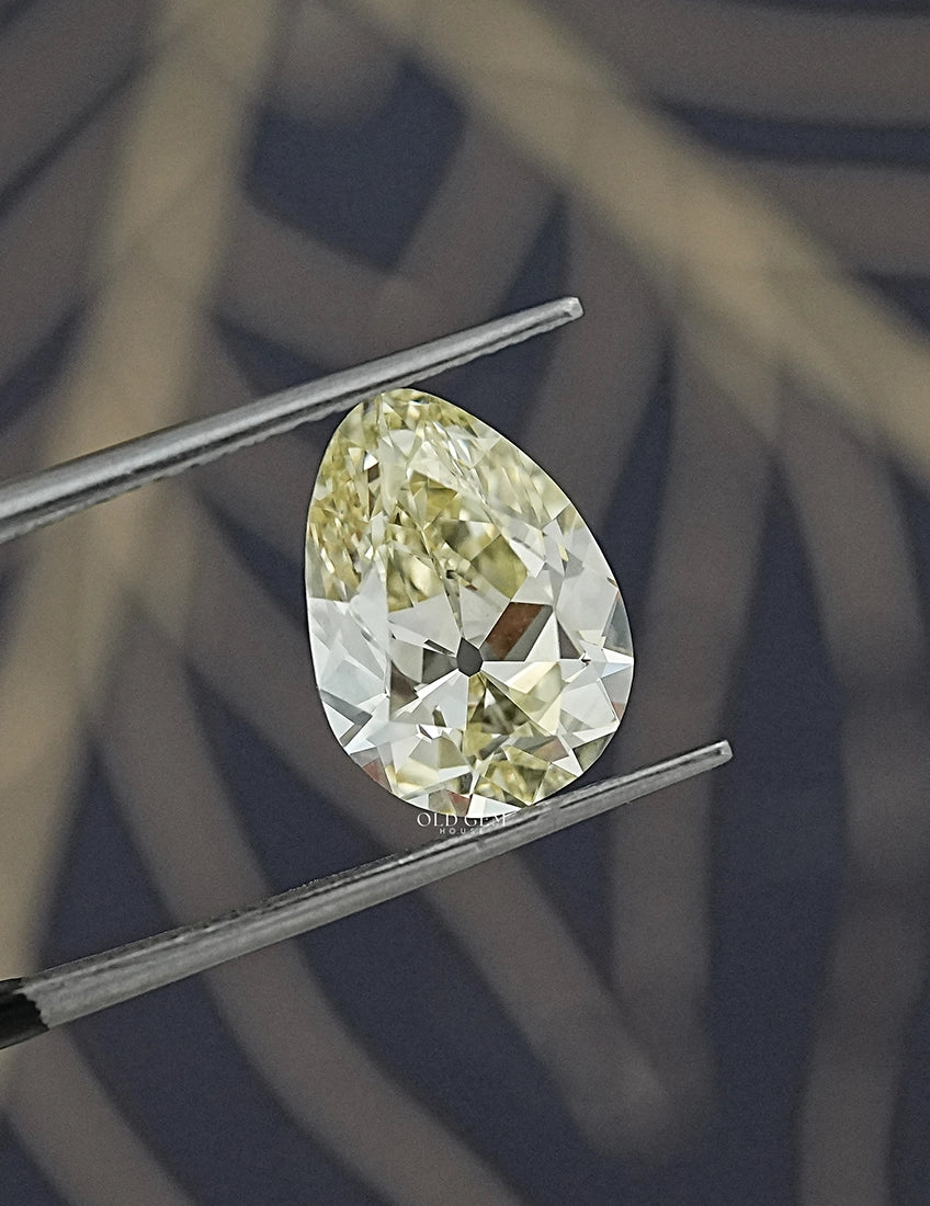 3.48 Carat Old Mine Pear Cut Loose Diamond Lab Grown Diamond